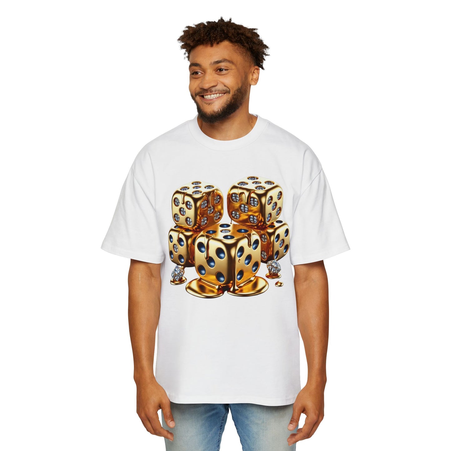 Oversized&nbsp; Melting Gold Dice