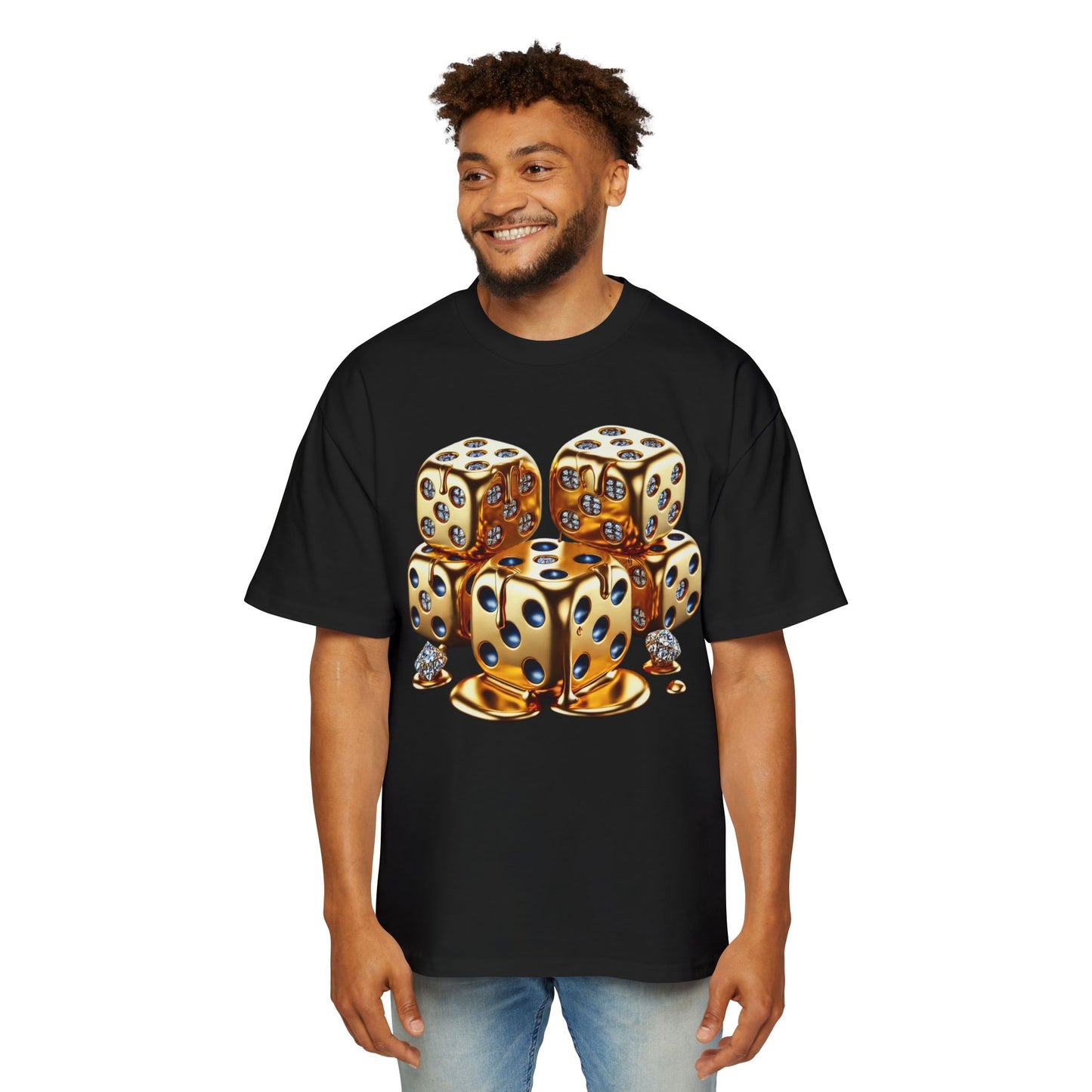Oversized&nbsp; Melting Gold Dice