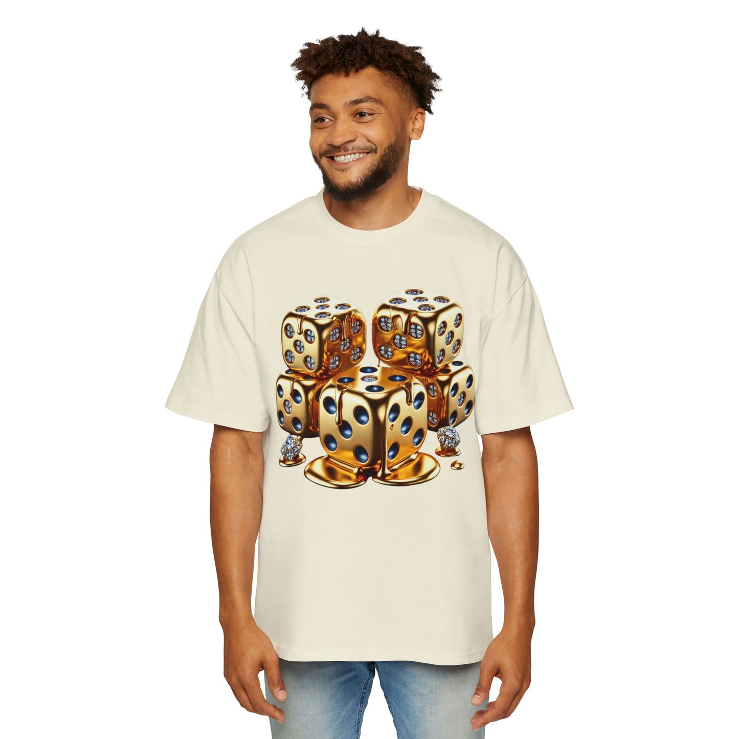 Oversized&nbsp; Melting Gold Dice