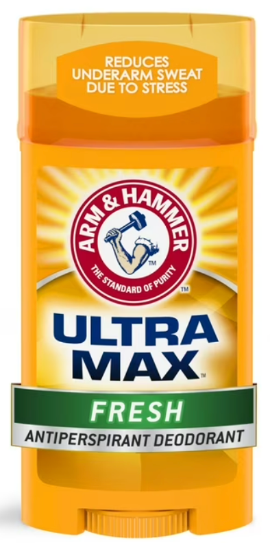 Arm & Hammer Ultra Max Solid Antiperspirant Deodorant, Fresh Scent 1oz - Pack of 6